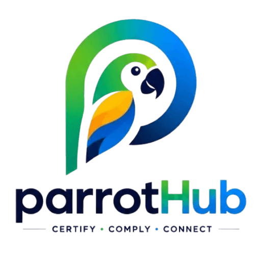 ParrotHub logo — Certify, Comply, Connect